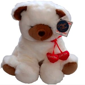 Rare Vintage NWT Chrisha Creation Heart White Plush Bear | Limited Edition